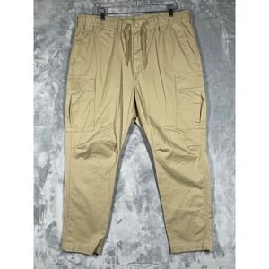 Polo Ralph Lauren Slim Fit Cargo Pants Khaki Drawstring Waist Cotton Blend 38x27